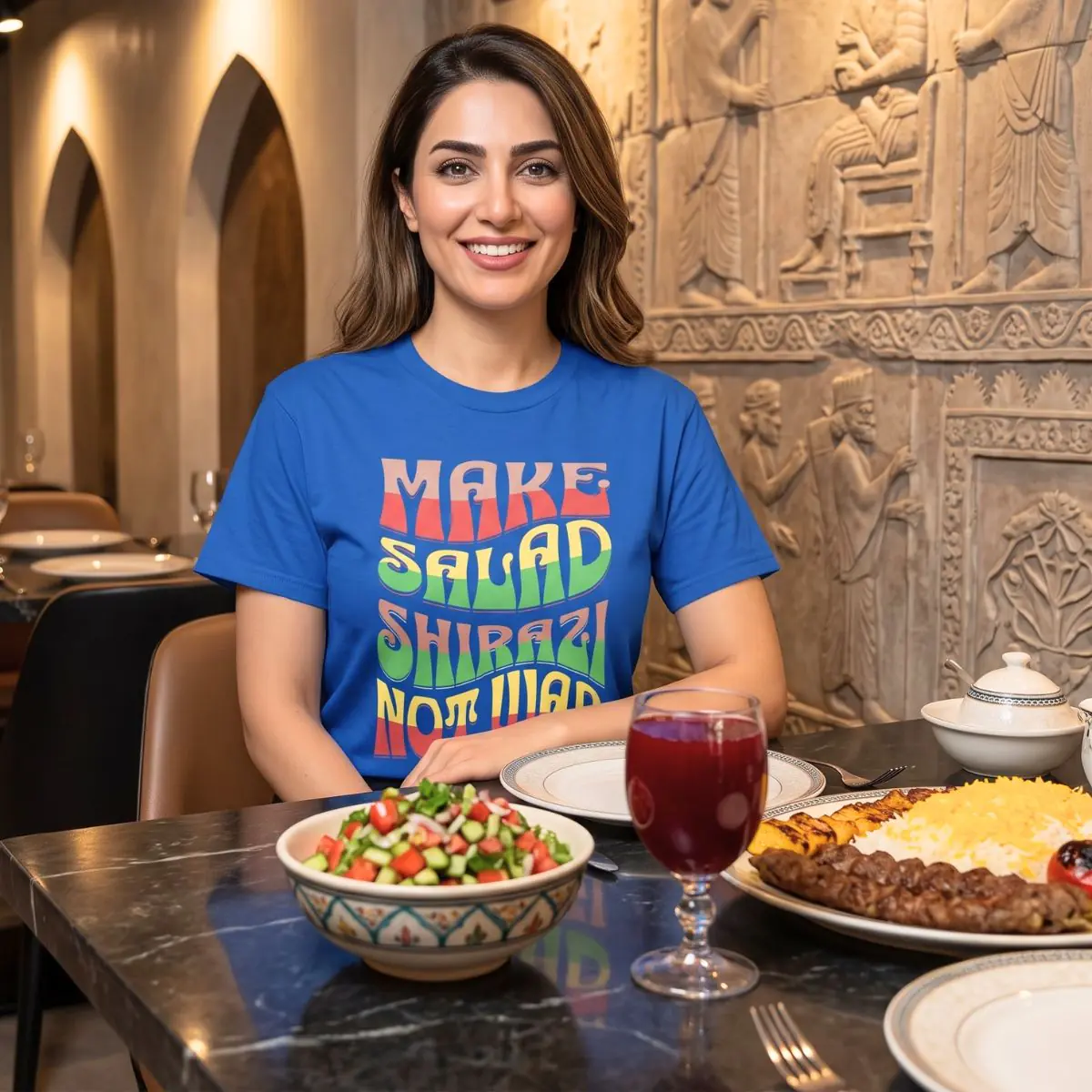 Make Salad Shirazi Not War | Persian Salad Unisex Shirt - Image 5