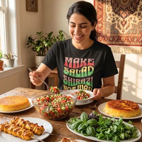 Make Salad Shirazi Not War | Persian Salad Unisex Shirt