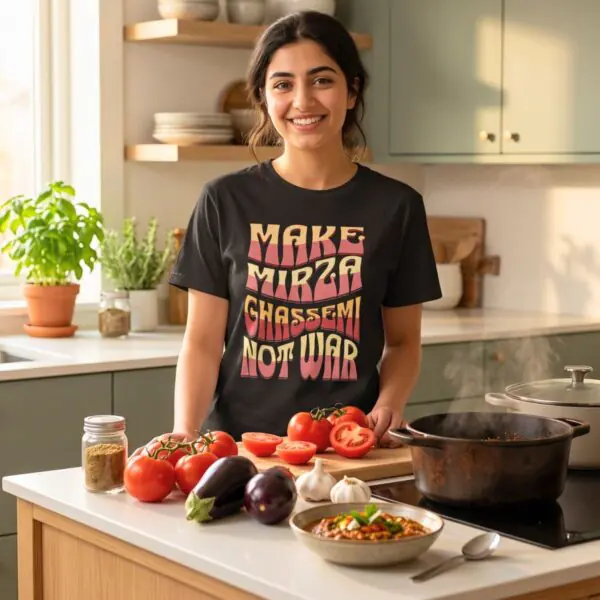 Make Mirza Ghassemi Not War | Persian Tomato Unisex Shirt