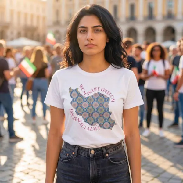 Woman Life Freedom Protest | Flowers Pink Unisex Shirt