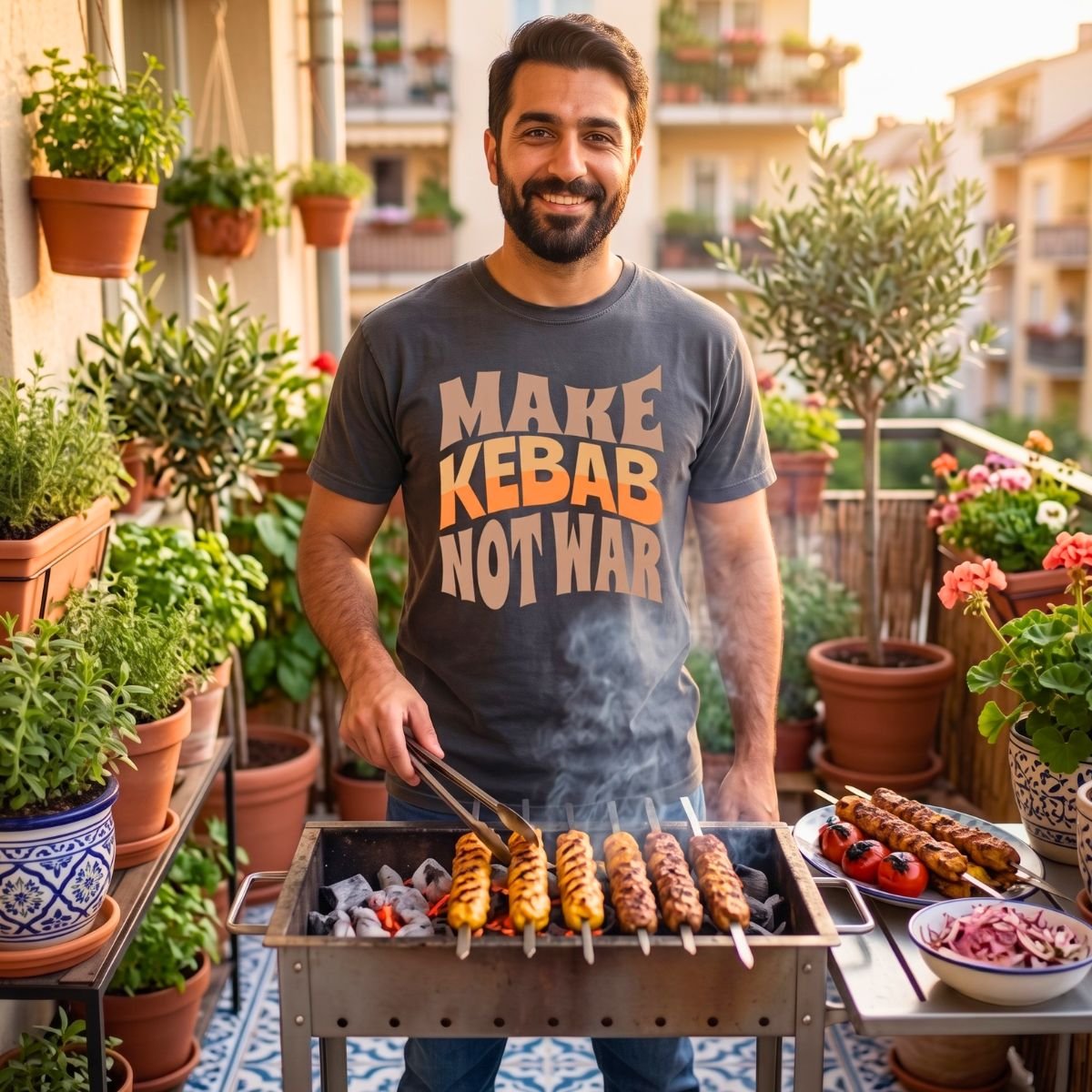 Make Kebab Not War | Kabab Koobideh Cozy Unisex T-Shirt