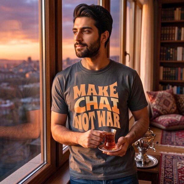Make Chai Not War | Funny Persian Gift Cozy Unisex T-Shirt