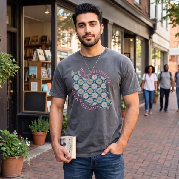 Woman Life Freedom Protest | Flowers Pink Retro Unisex Shirt