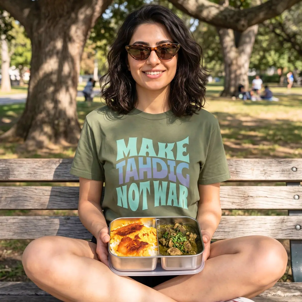 Make Tahdig Not War | Crispy Persian Rice Unisex Shirt - Image 3