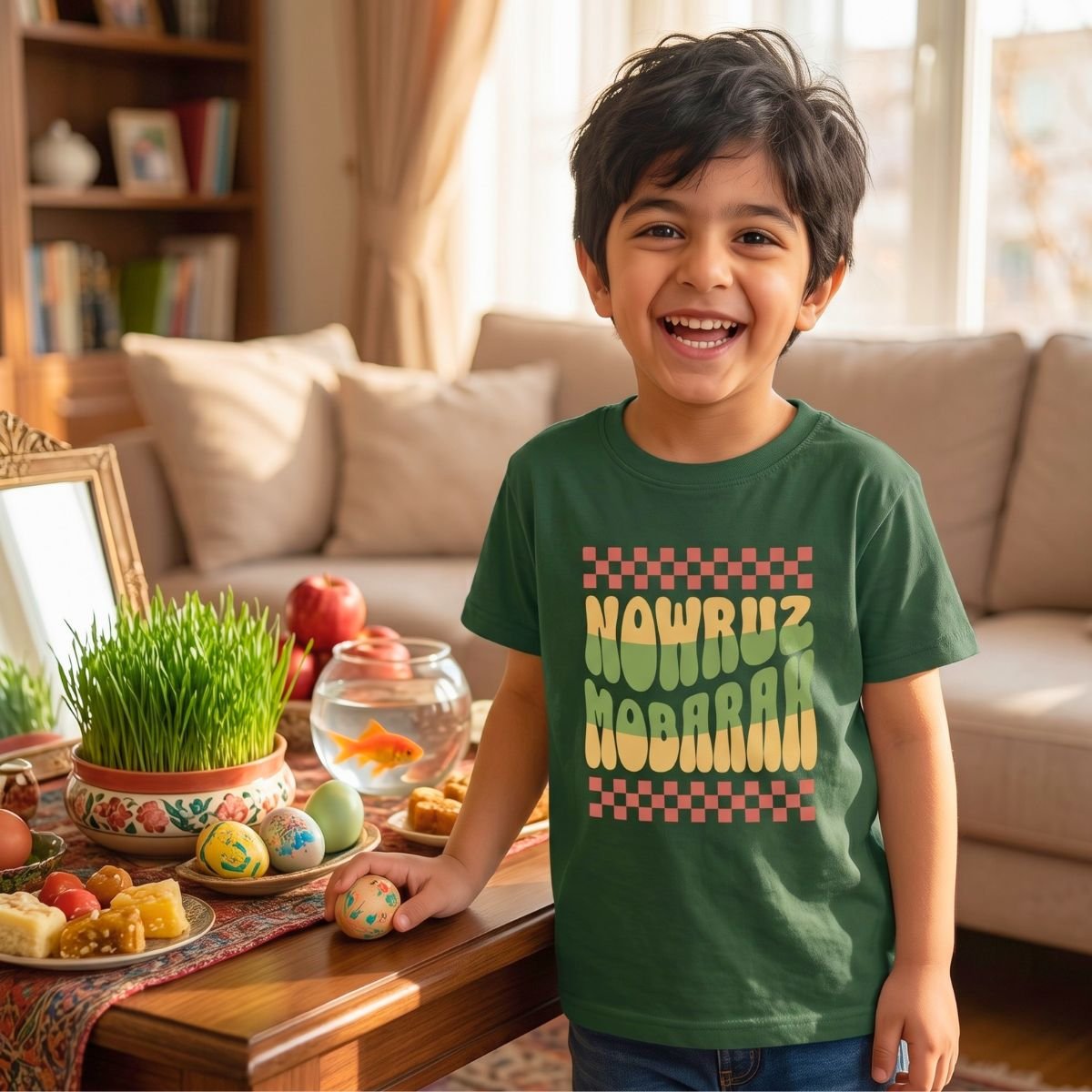 Norooz Mobarak | Happy Persian New Year Kids Shirt - Image 3