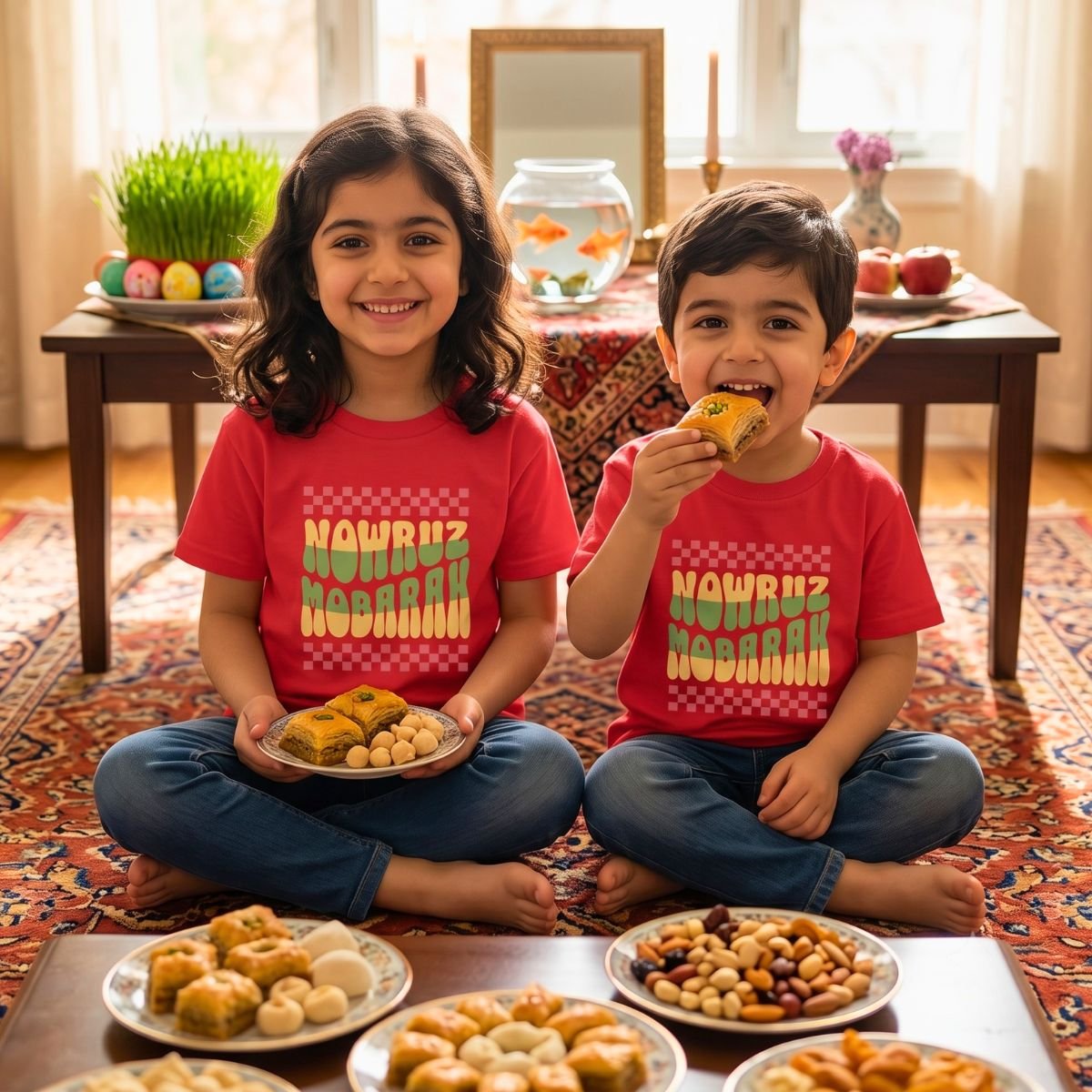 Norooz Mobarak | Happy Persian New Year Kids Shirt - Image 9