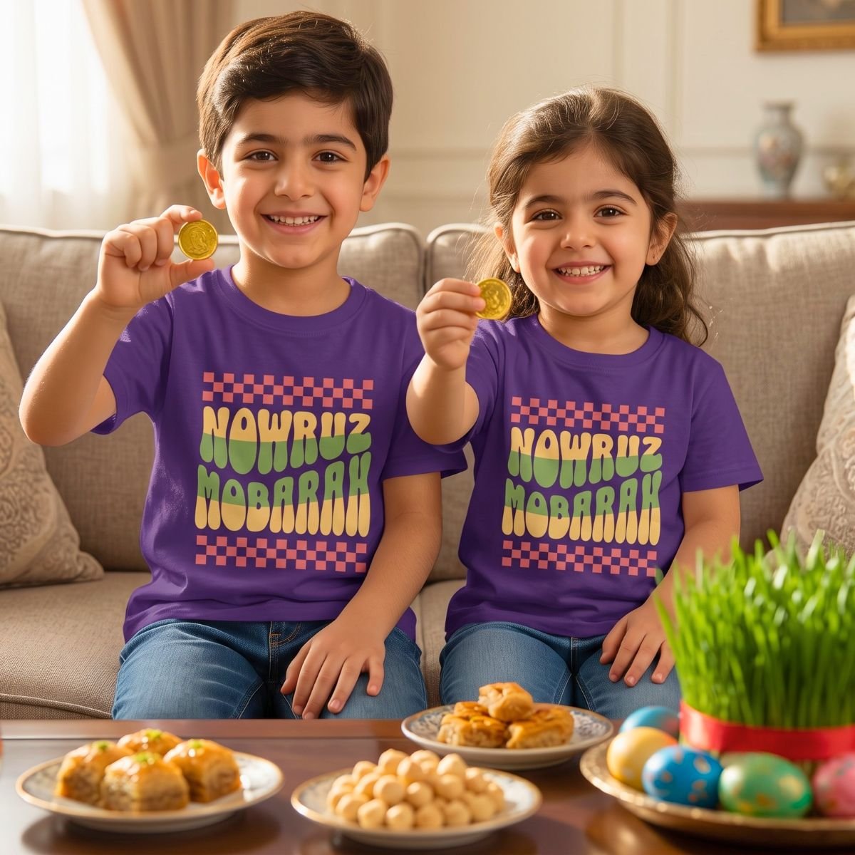 Norooz Mobarak | Happy Persian New Year Kids Shirt - Image 7