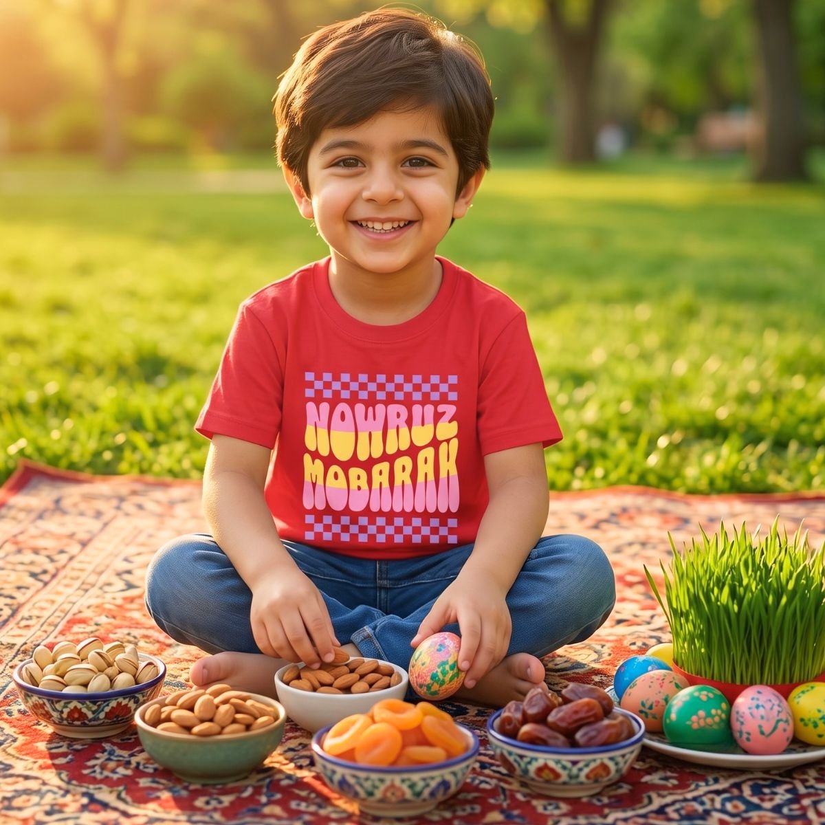 Celebrate Nowruz | Happy Persian New Year Kids Shirt - Image 9