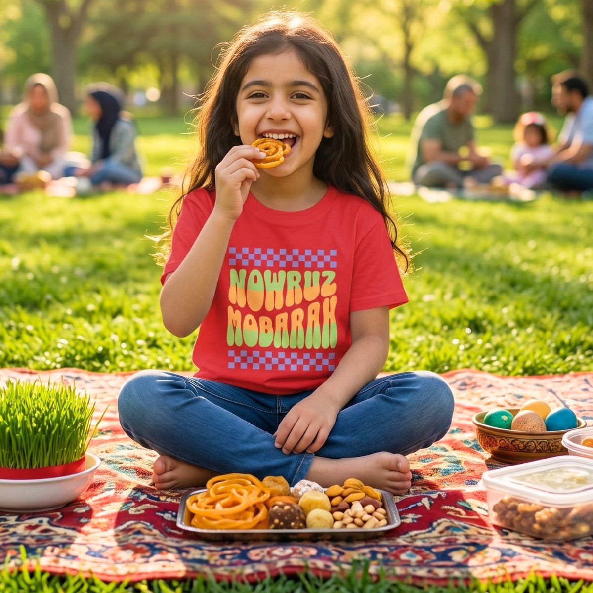 Celebrate Nowruz | Happy Iranian New Year Kids Shirt - Image 9