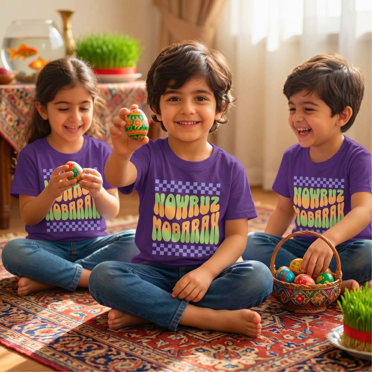 Celebrate Nowruz | Happy Iranian New Year Kids Shirt - Image 7