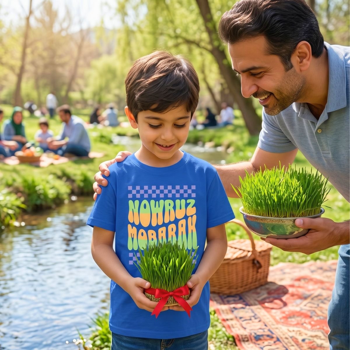 Celebrate Nowruz | Happy Iranian New Year Kids Shirt - Image 5
