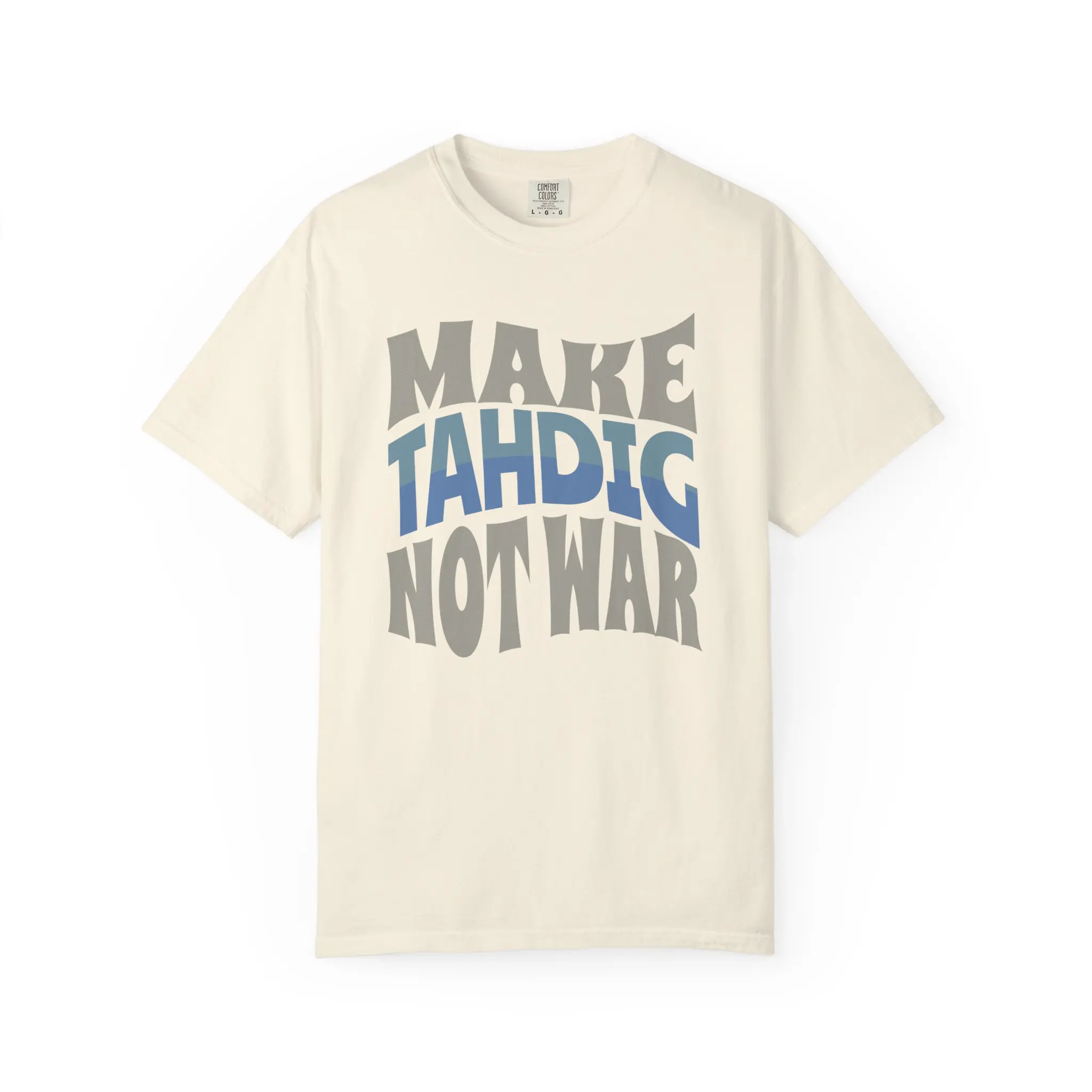 Make Tahdig Not War | Persian Crunchy Rice Cozy Unisex T-Shirt - Image 4