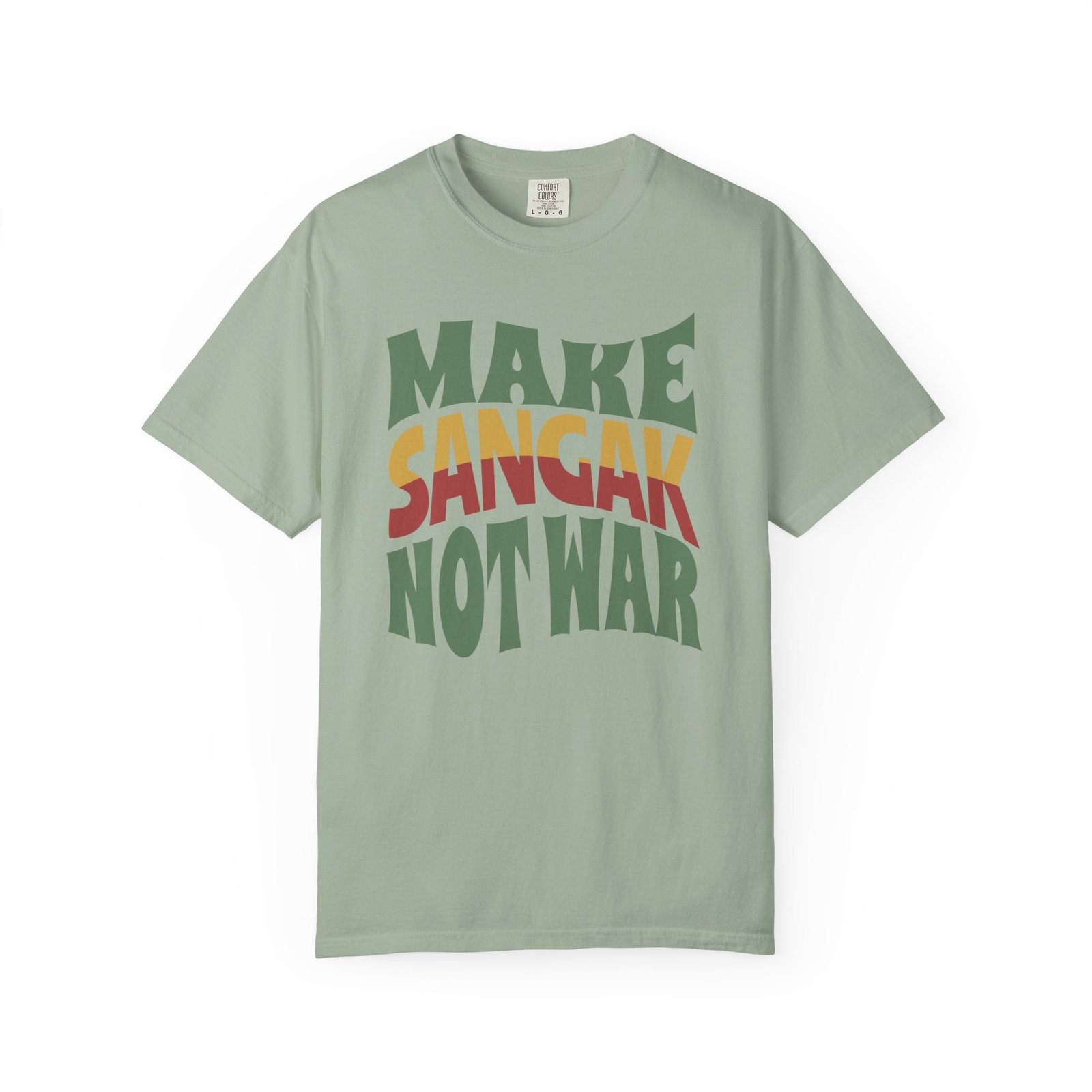 Make Sangak Not War | Persian Pebble Bread Cozy Unisex T-Shirt - Image 6