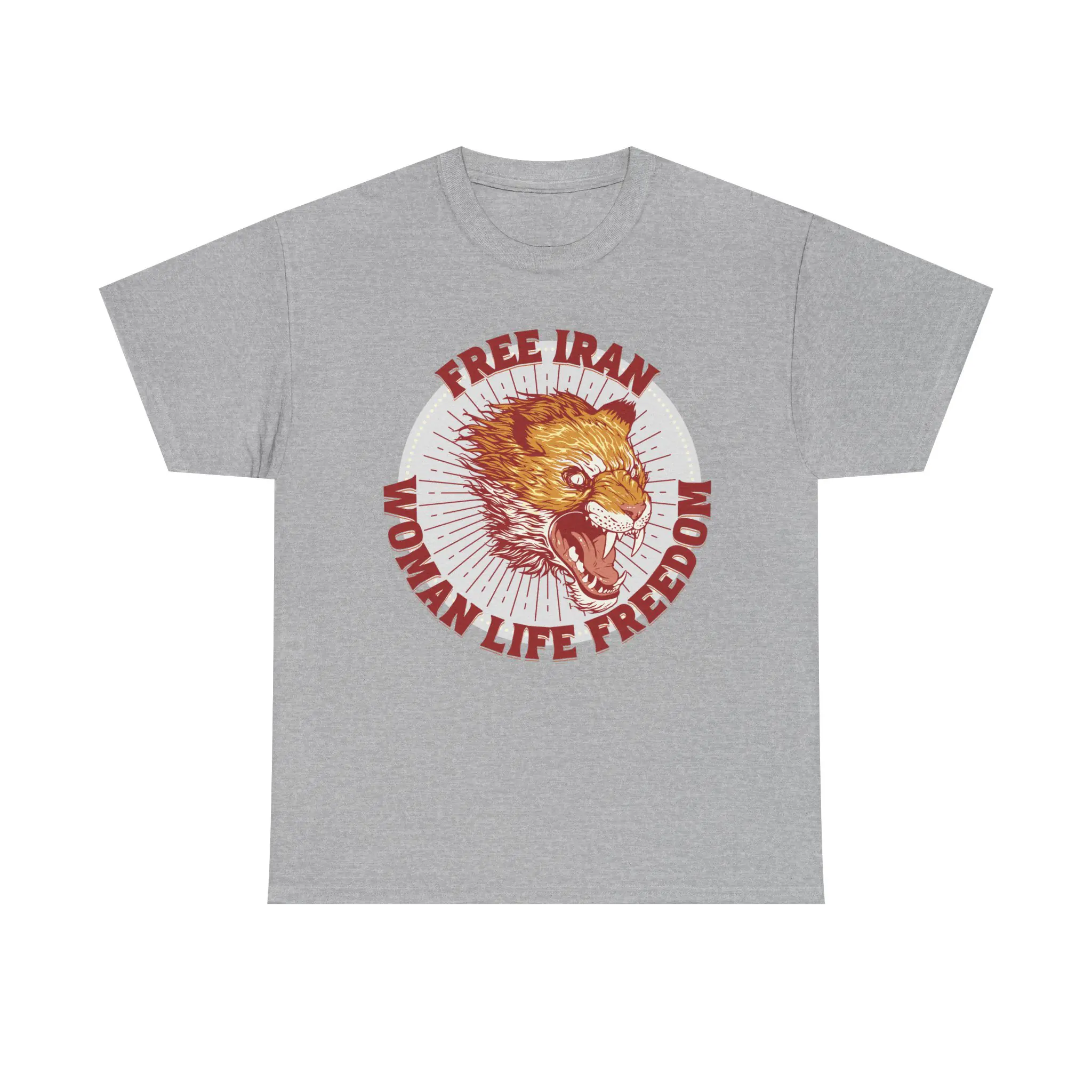 Free Iran Protest | Angry Lion Red Unisex Shirt - Image 4