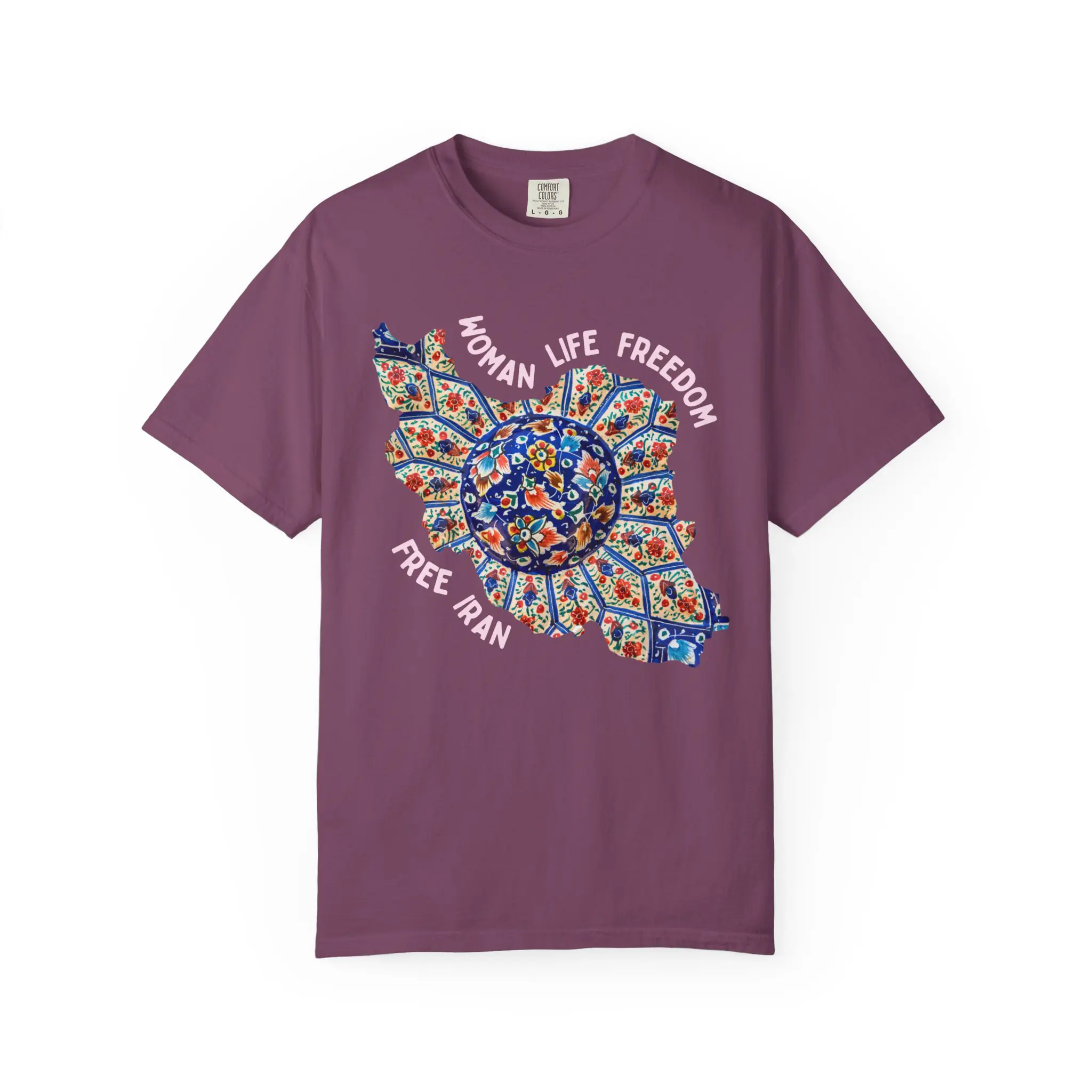 Woman Life Freedom | Persian Art Red Retro T-Shirt - Image 10