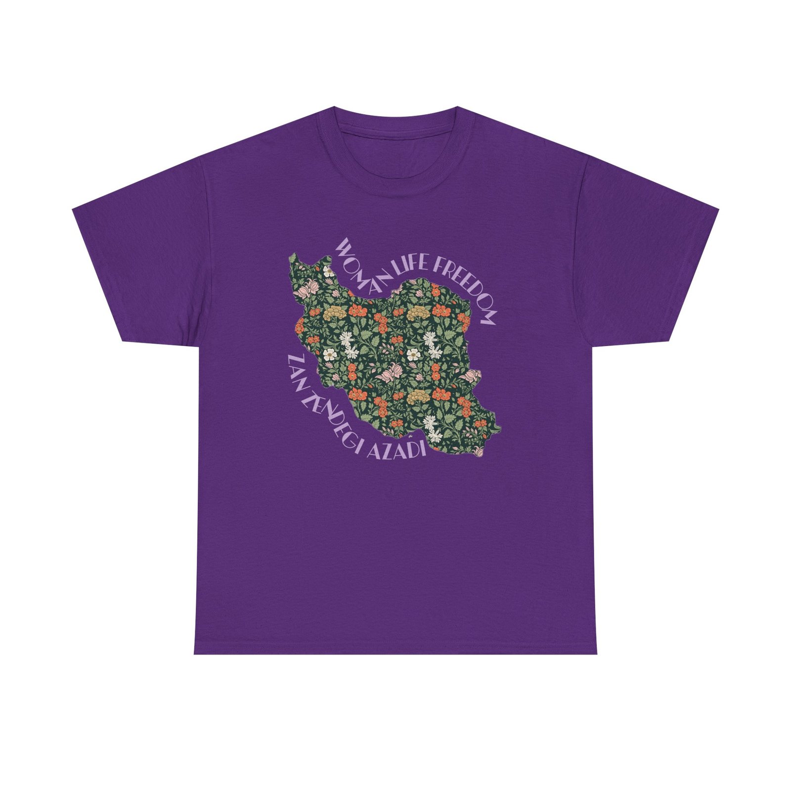 Zan Zendegi Azadi | Persian Gift Violet Unisex Shirt - Image 8