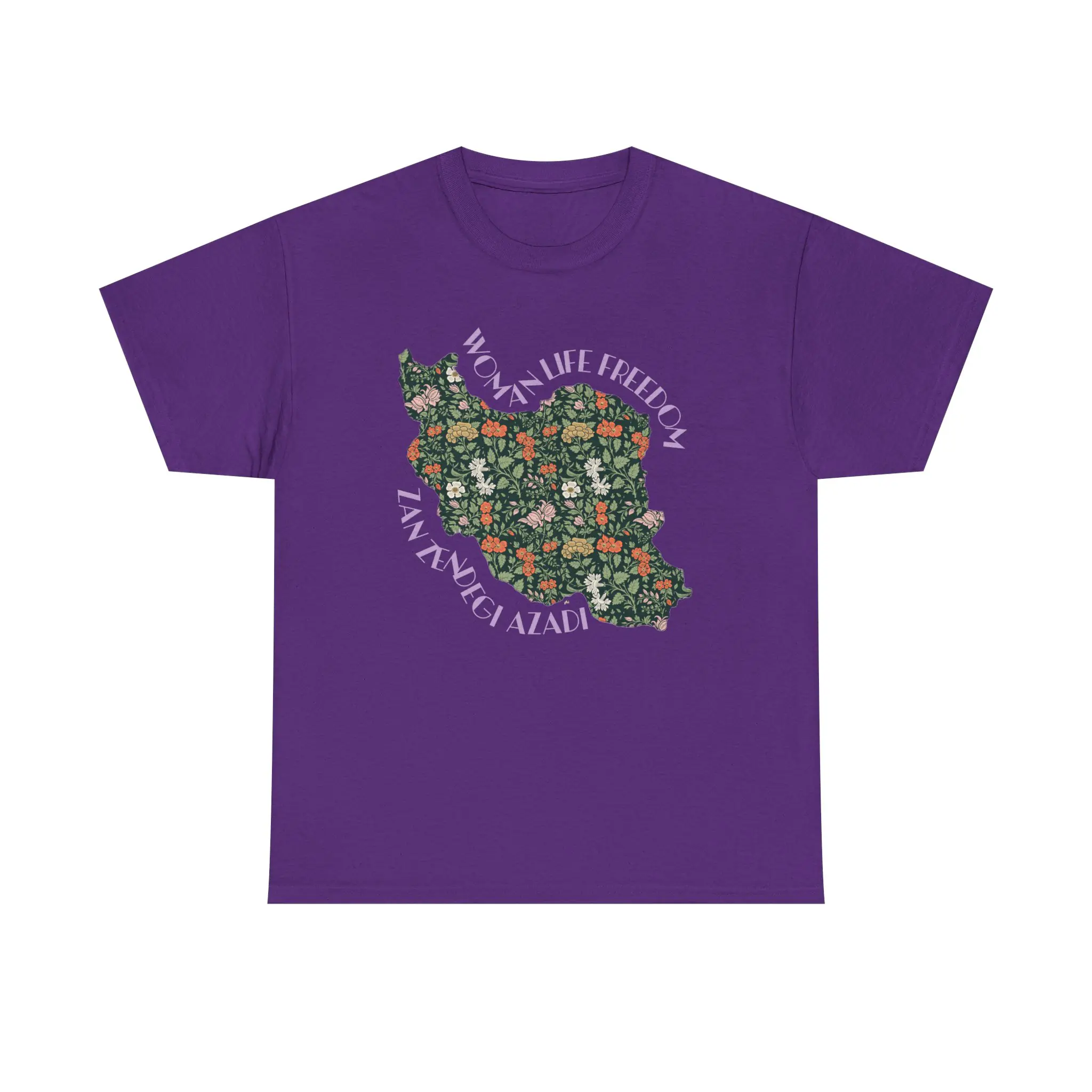 Zan Zendegi Azadi | Persian Gift Violet Unisex Shirt - Image 8