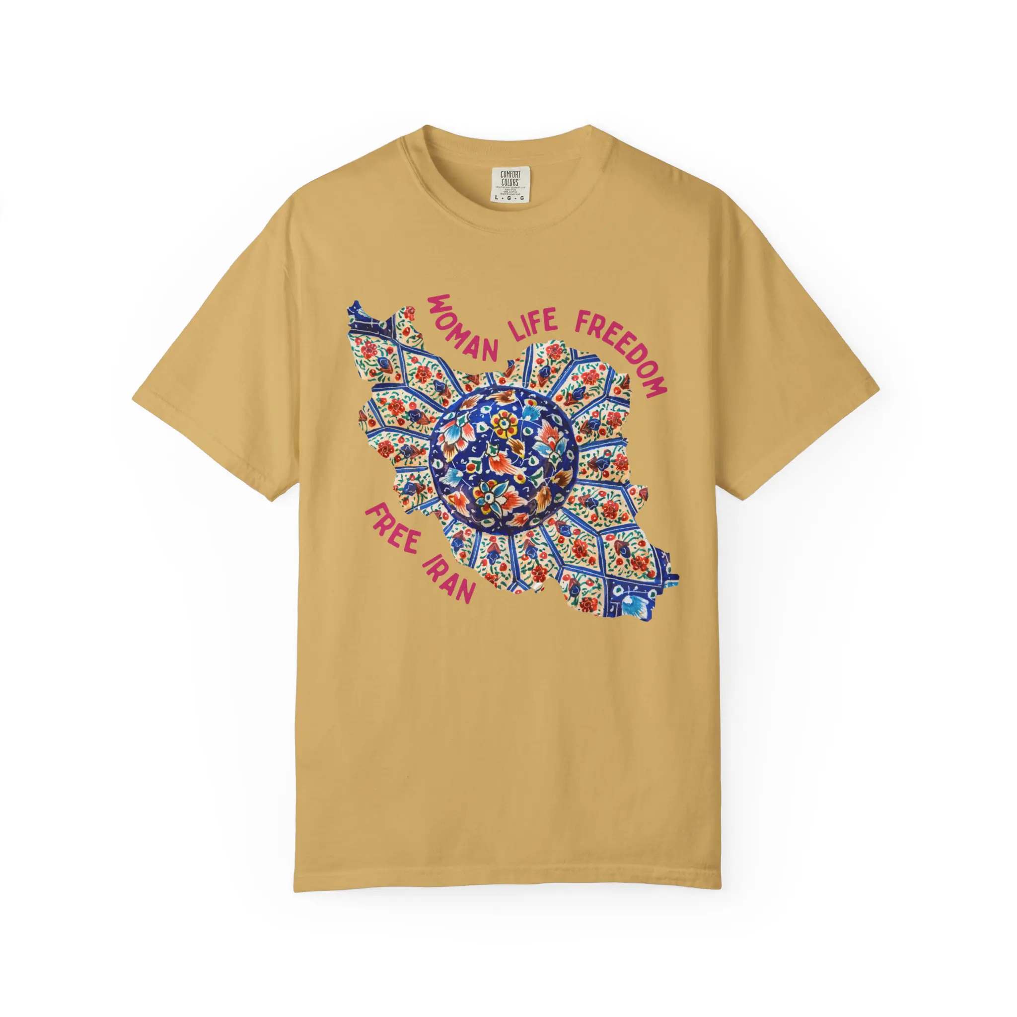 Woman Life Freedom | Persian Art Red Retro T-Shirt - Image 4