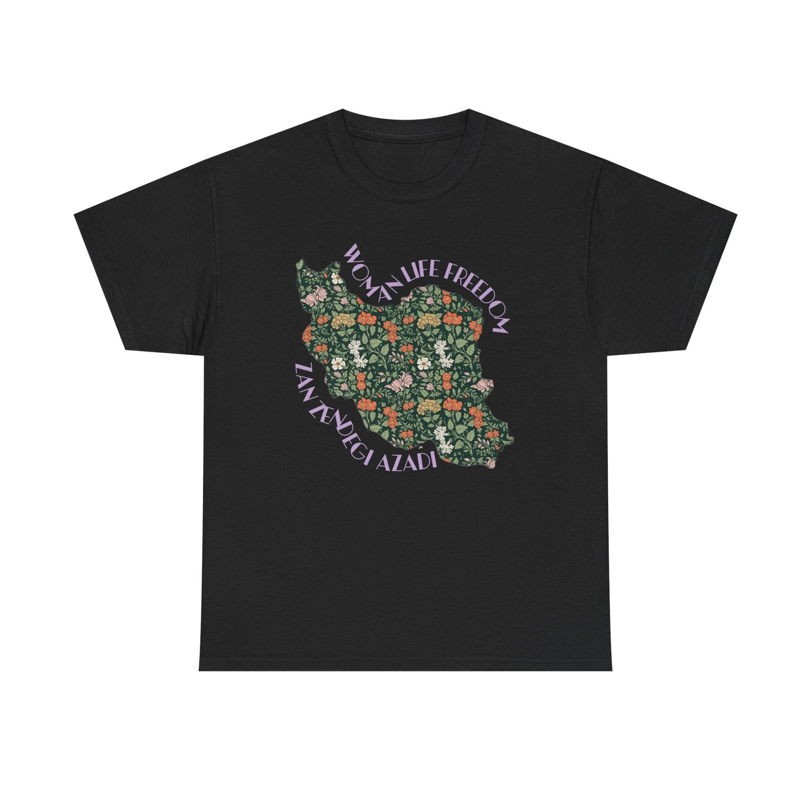 Zan Zendegi Azadi | Persian Gift Violet Unisex Shirt - Image 4