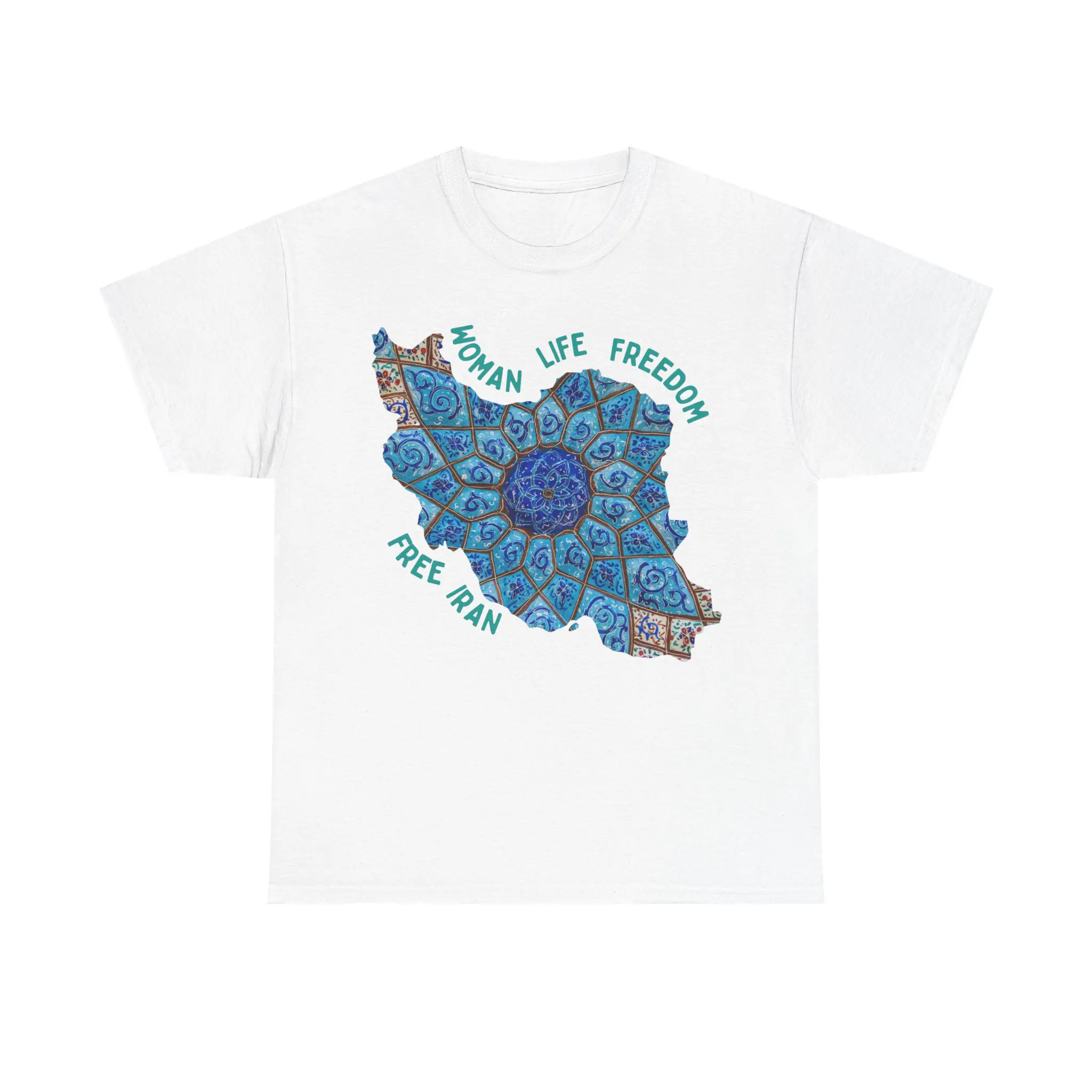 Woman Life Freedom | Persian Minakari Green Unisex Shirt - Image 2