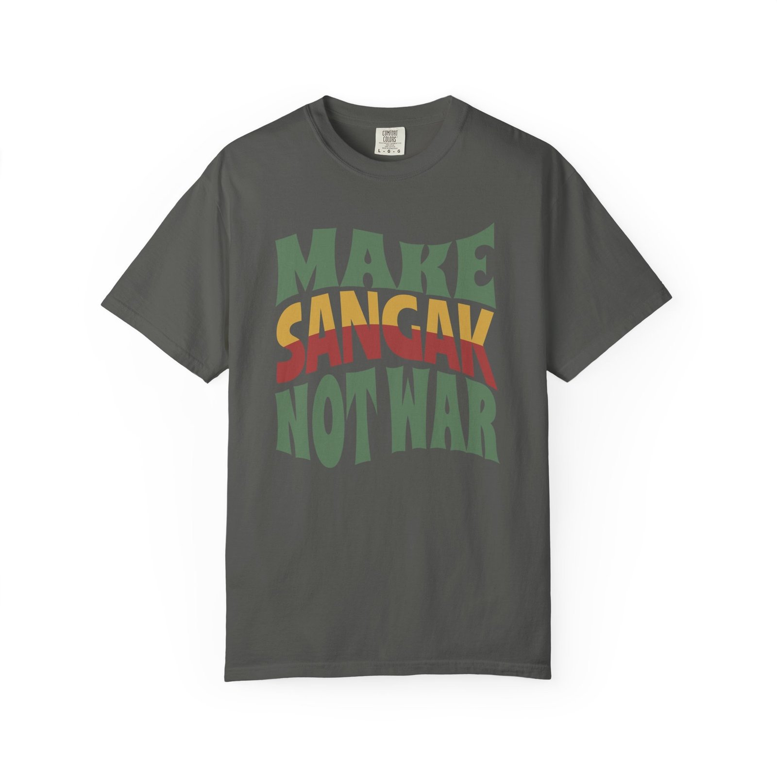 Make Sangak Not War | Persian Pebble Bread Cozy Unisex T-Shirt - Image 2