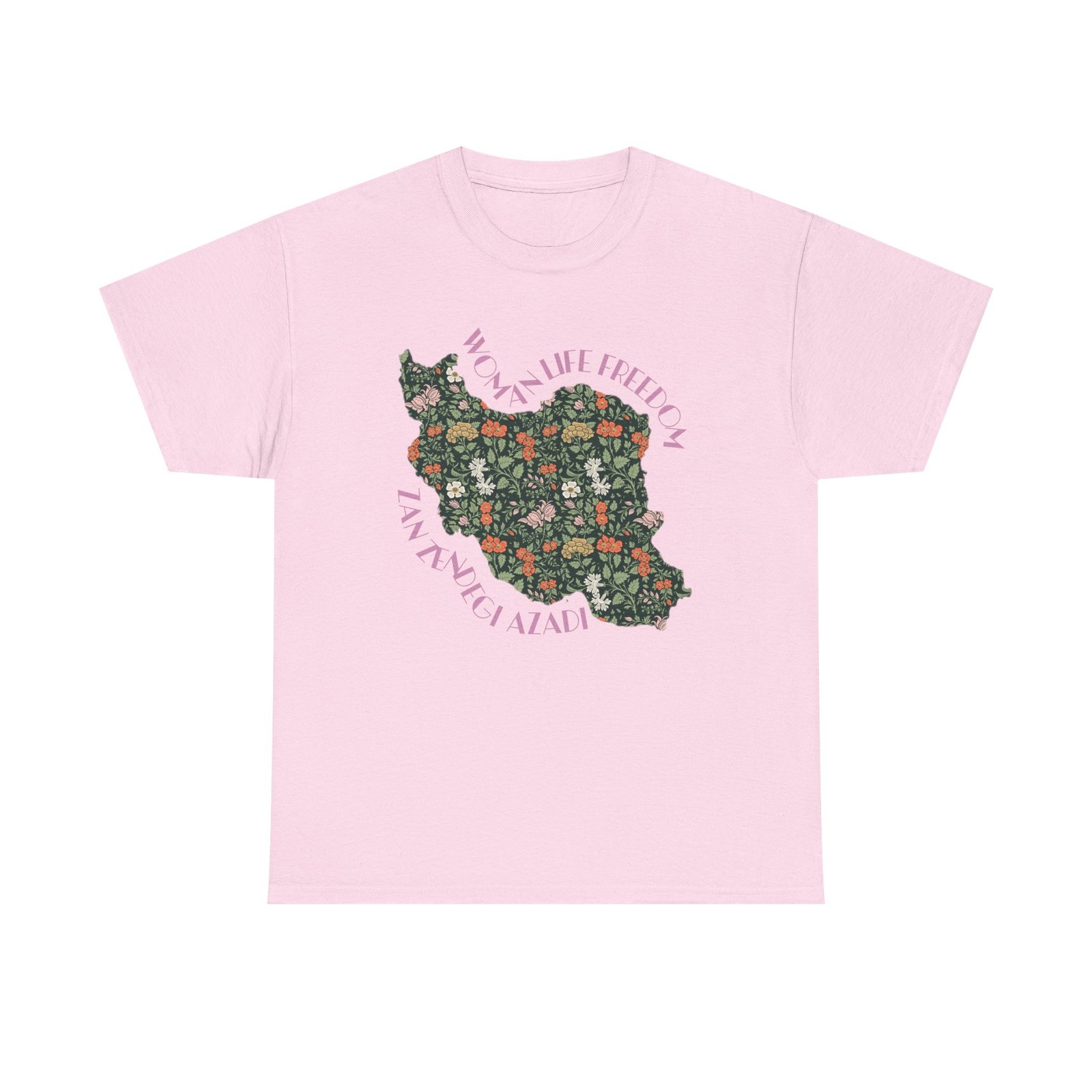 Zan Zendegi Azadi | Persian Gift Pink Unisex Shirt - Image 8