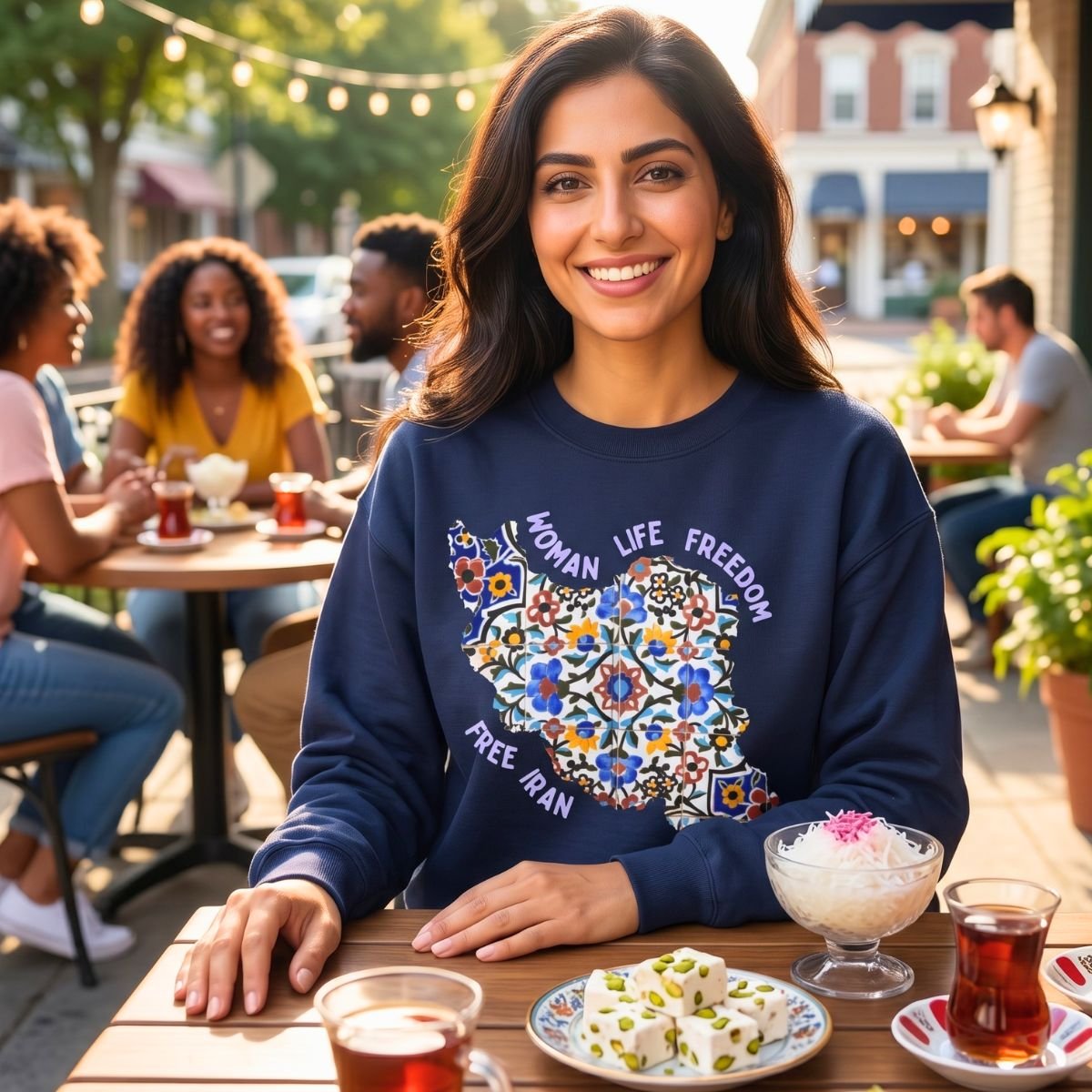 Woman Life Freedom | Persian Tiles Sweatshirt - Image 11