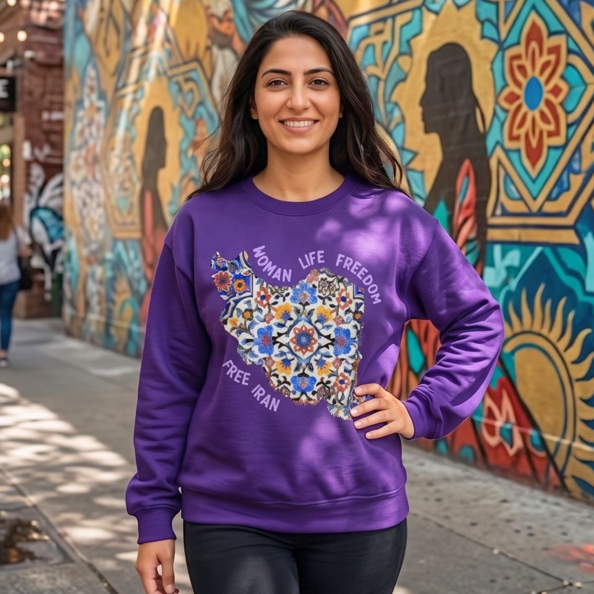 Woman Life Freedom | Persian Tiles Sweatshirt - Image 13