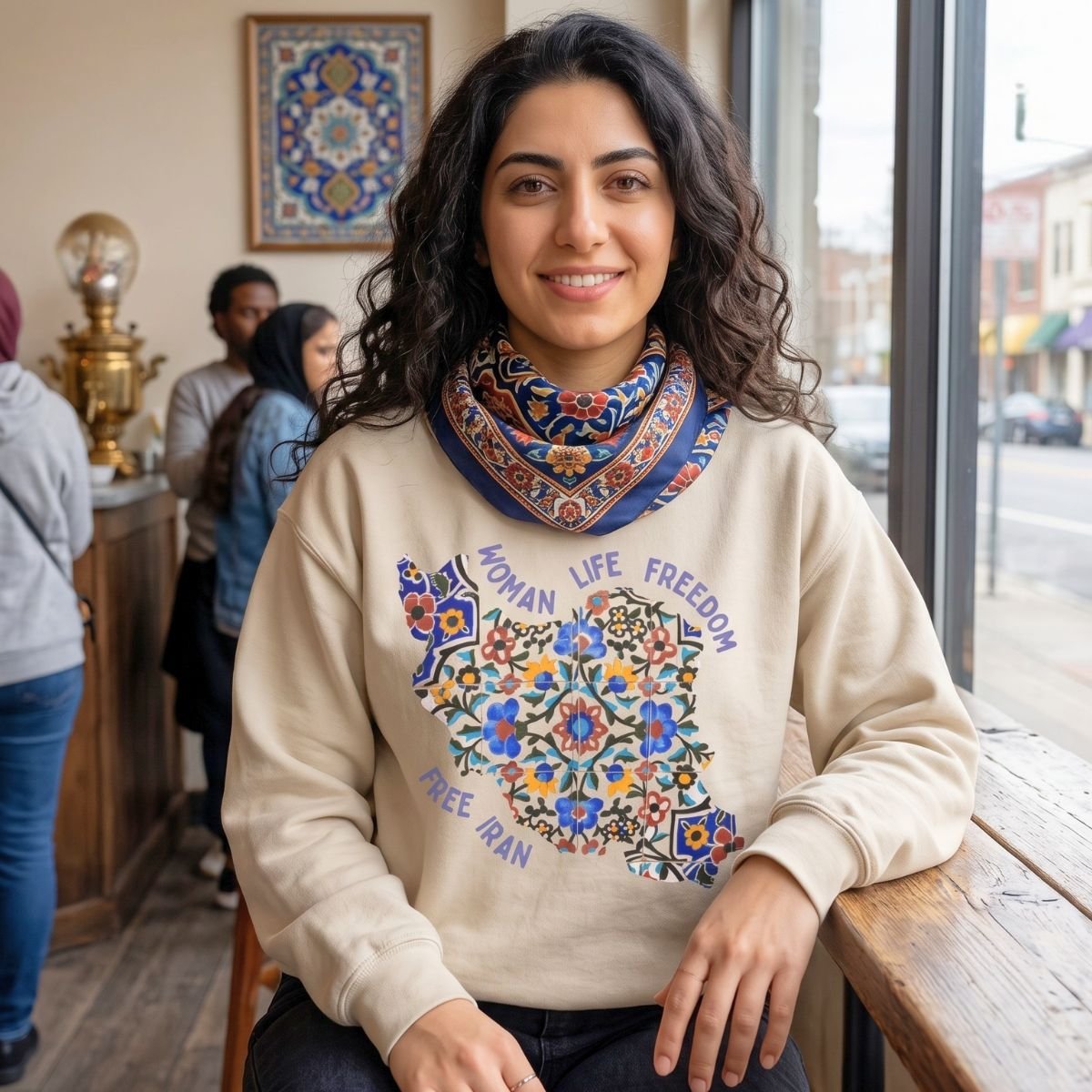 Woman Life Freedom | Persian Tiles Sweatshirt - Image 3