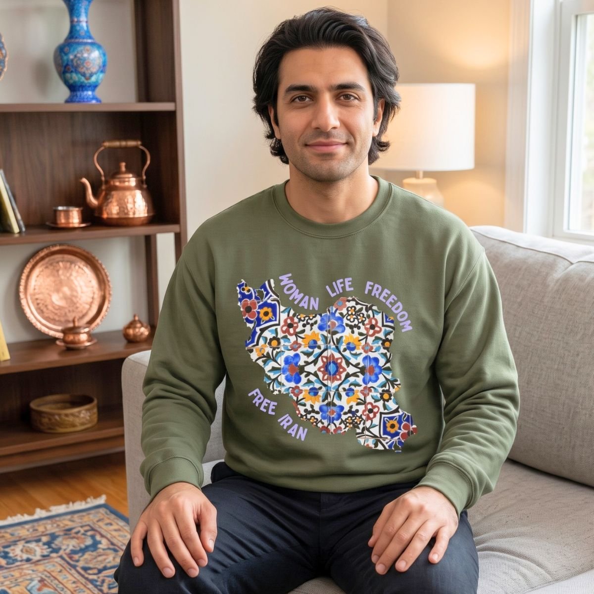 Woman Life Freedom | Persian Tiles Sweatshirt - Image 7