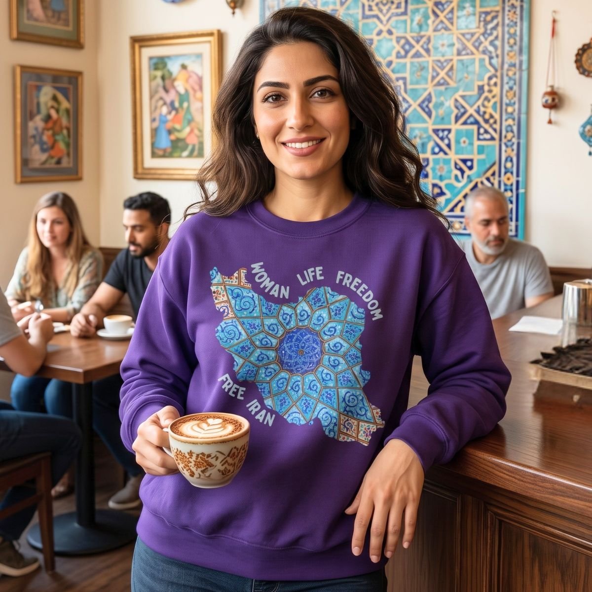 Woman Life Freedom | Persian Minakari Sweatshirt - Image 13