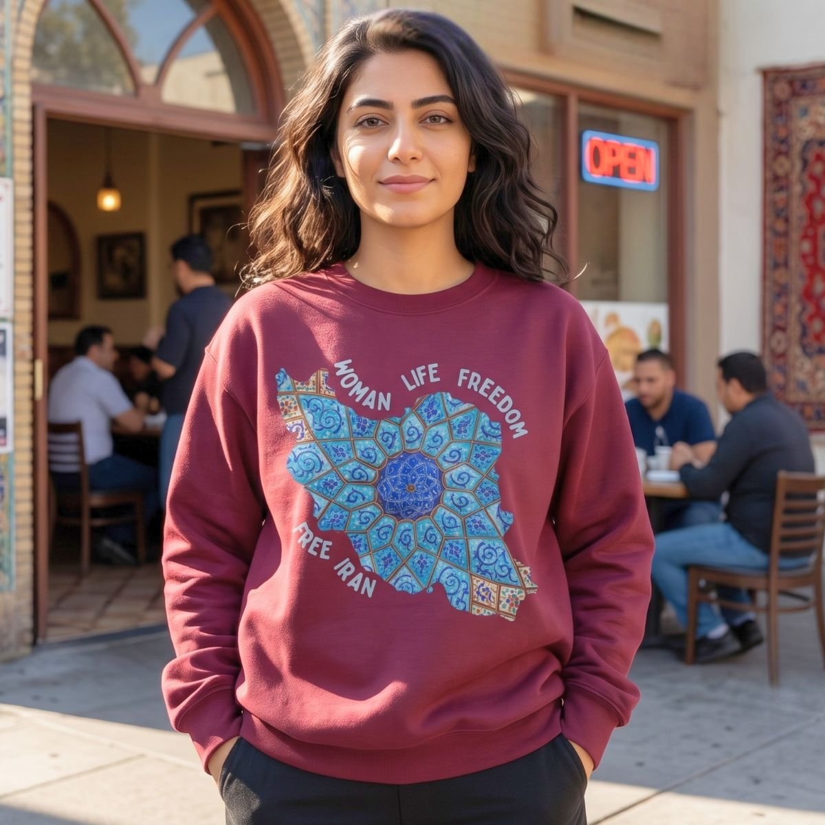 Woman Life Freedom | Persian Minakari Sweatshirt - Image 5