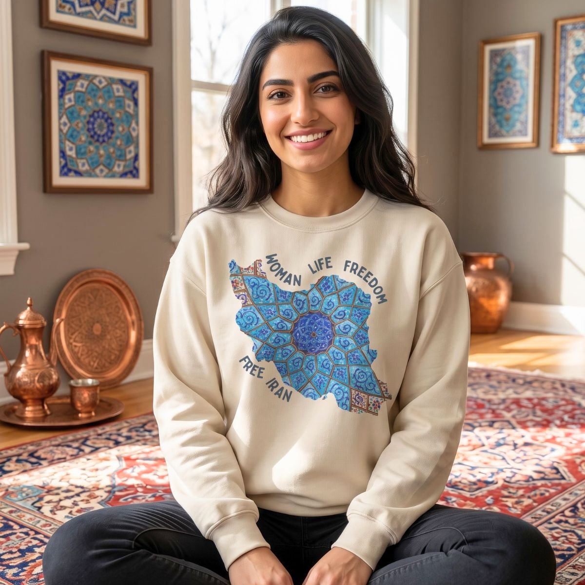 Woman Life Freedom | Persian Minakari Sweatshirt - Image 3