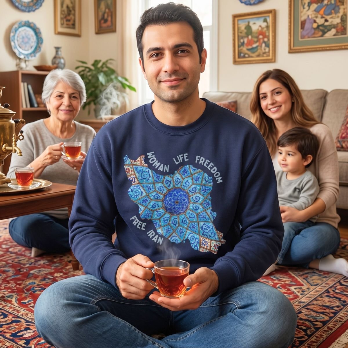 Woman Life Freedom | Persian Minakari Sweatshirt - Image 11
