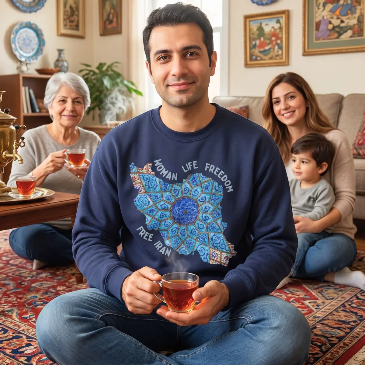 Woman Life Freedom | Persian Minakari Sweatshirt - Image 11