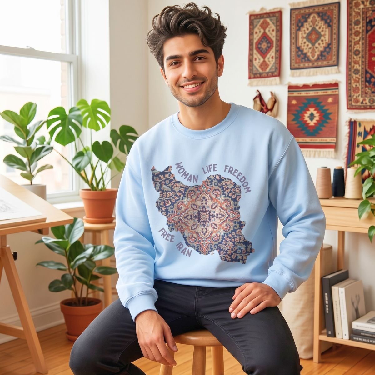Woman Life Freedom | Persian Rug Sweatshirt - Image 9