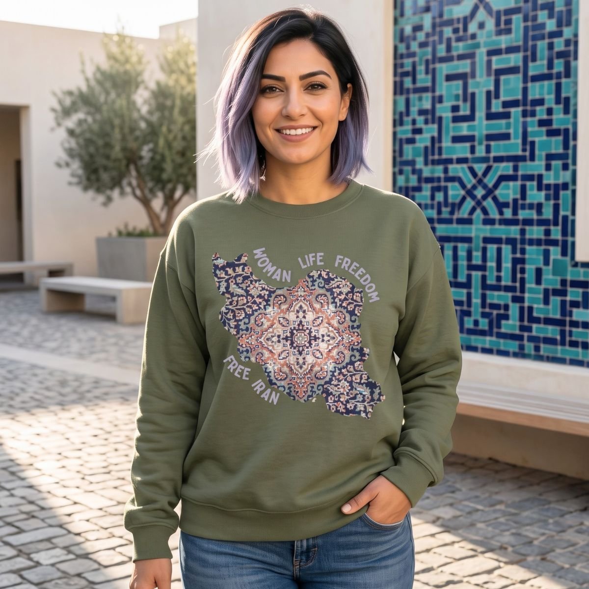 Woman Life Freedom | Persian Rug Sweatshirt - Image 7