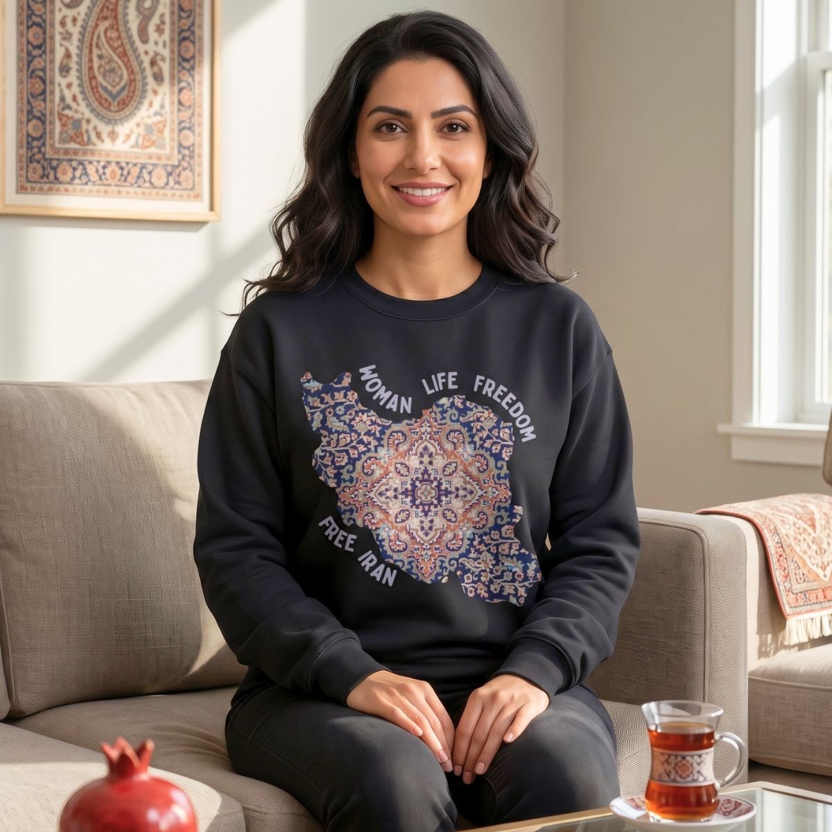 Woman Life Freedom | Persian Rug Sweatshirt